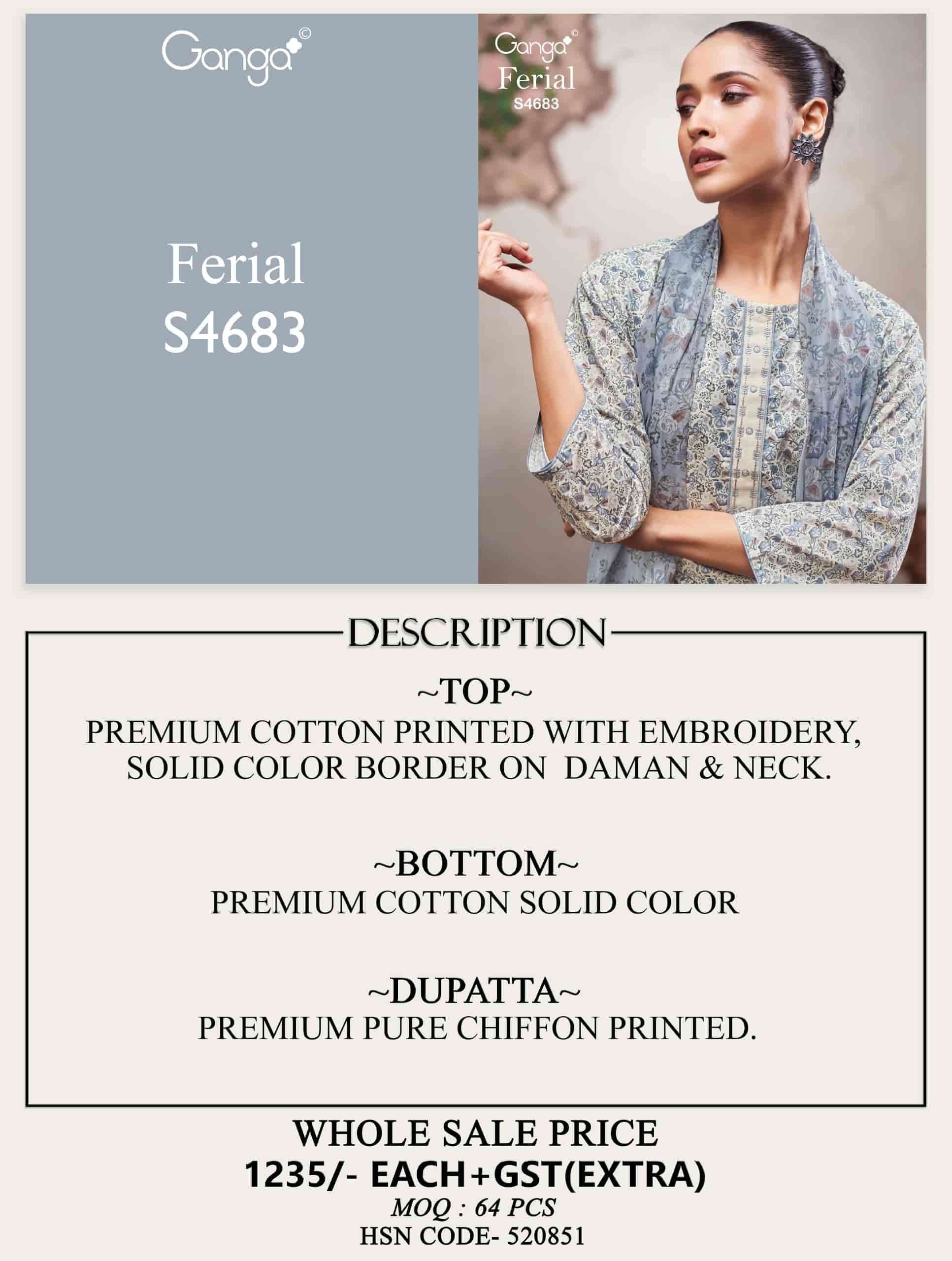 Ganga Fashion Ferial 4683 - Amrah Wholesale