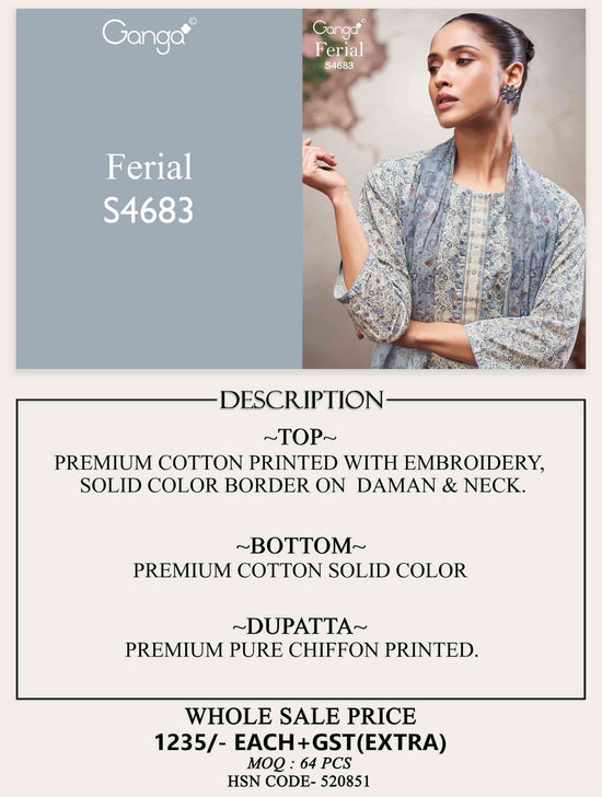 Ganga Fashion Ferial 4683 - Amrah Wholesale