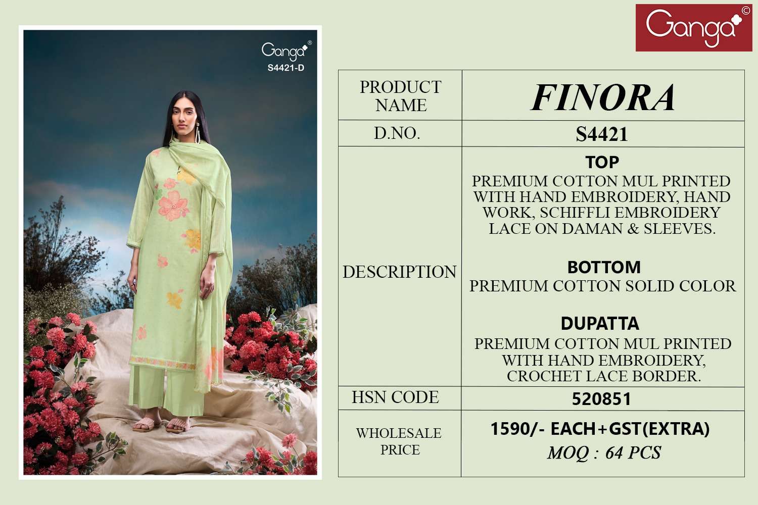 Ganga Fashion Finora 4421