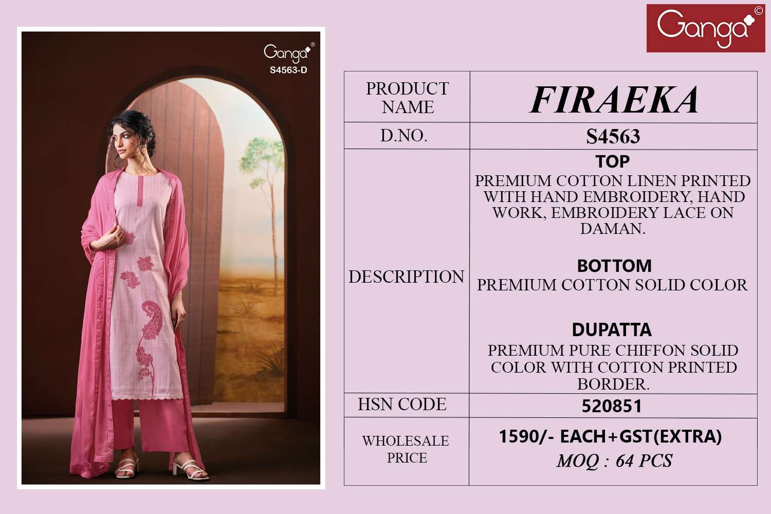 Ganga Fashion Firaeka 4563 - Amrah Wholesale