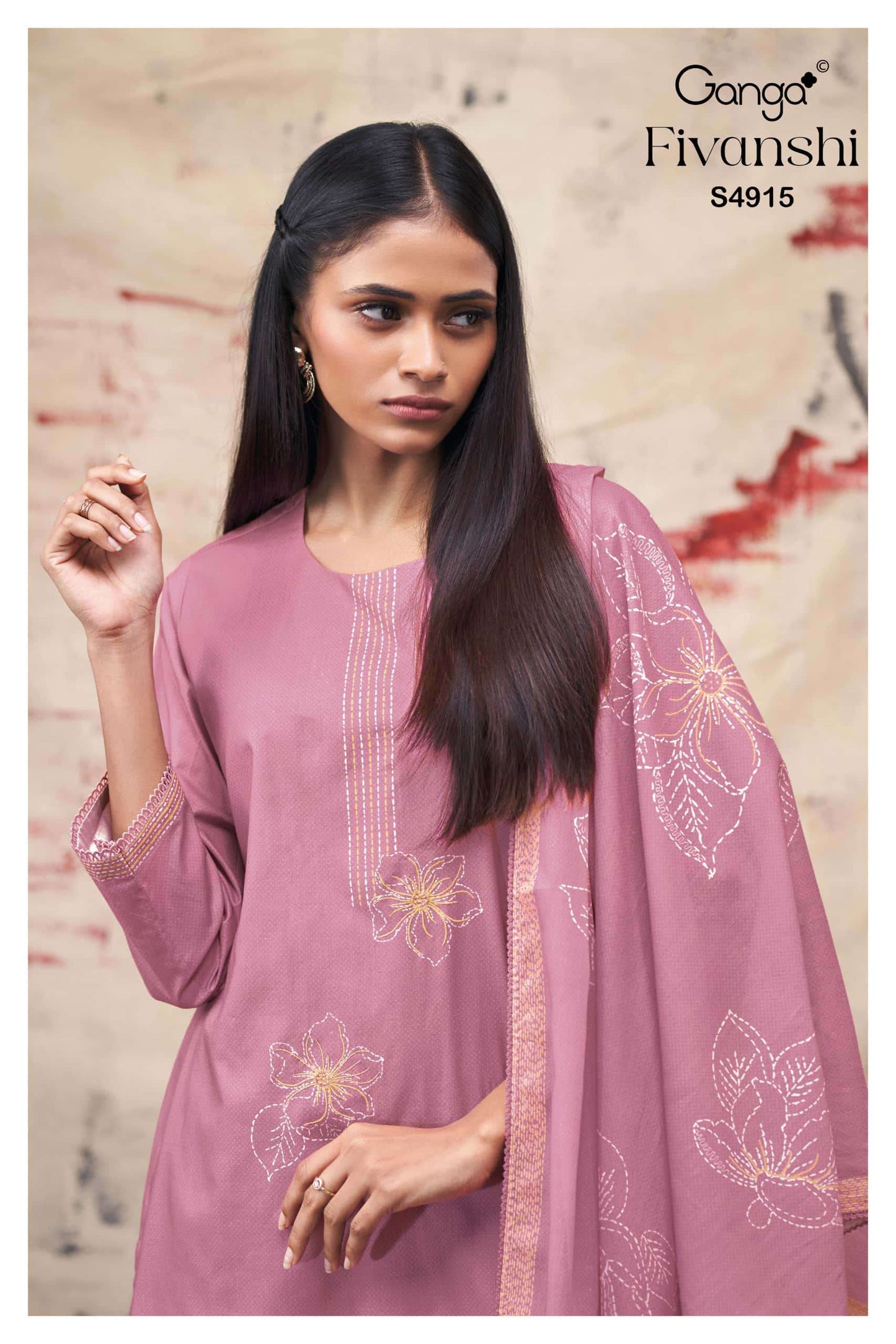 Ganga Fashion Fivanshi 4915 Premium Cotton Dress Material