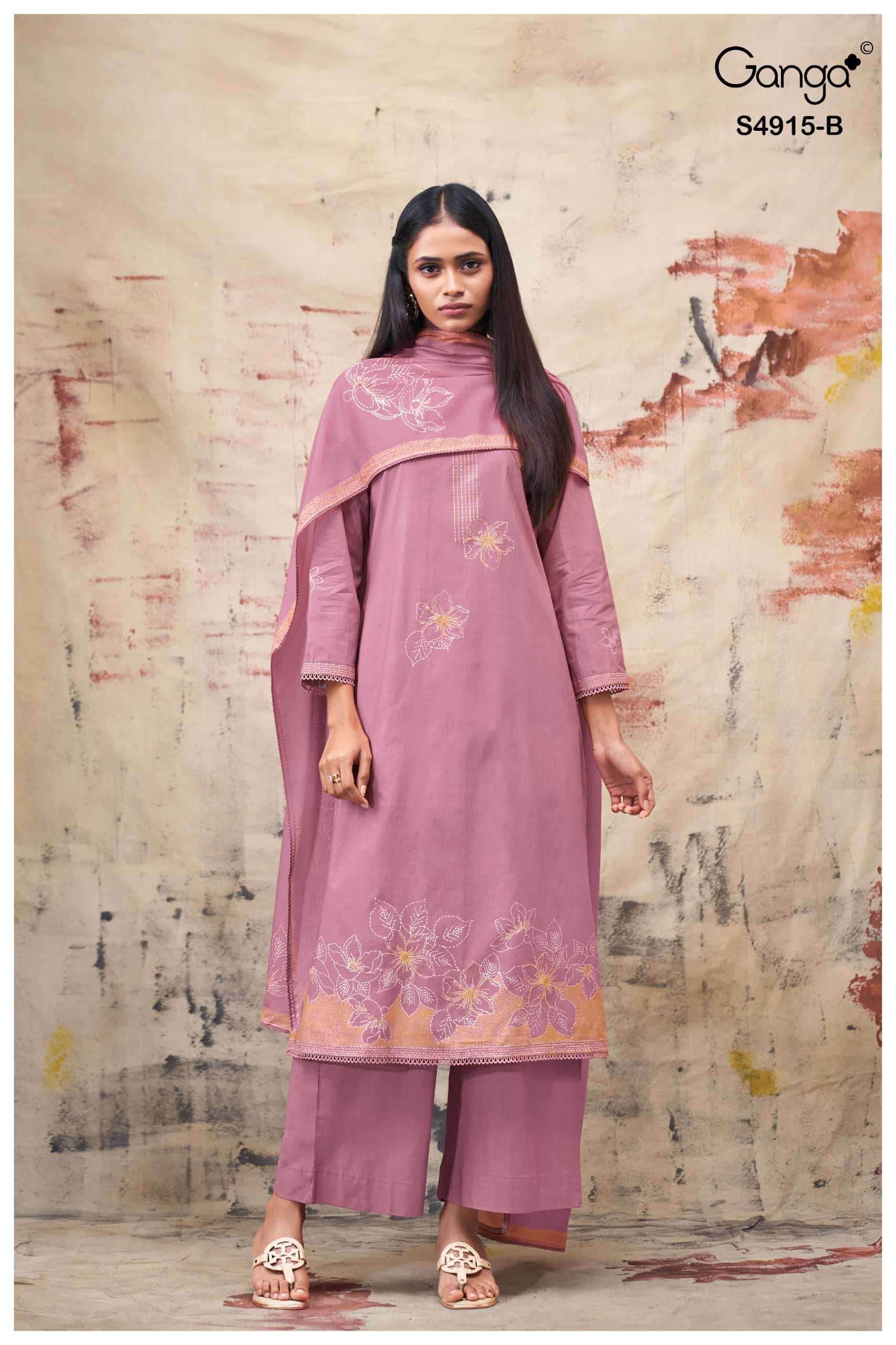 Ganga Fashion Fivanshi 4915 Premium Cotton Dress Material