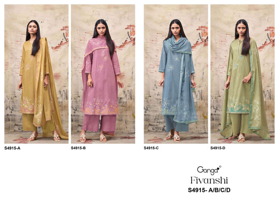 Ganga Fashion Fivanshi 4915 Premium Cotton Dress Material