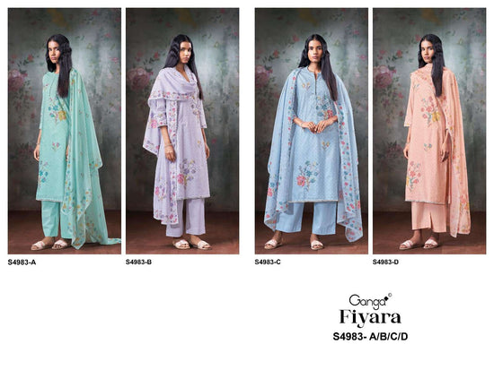 Ganga Fashion Fiyara 4983 Premium Cotton Dress Material