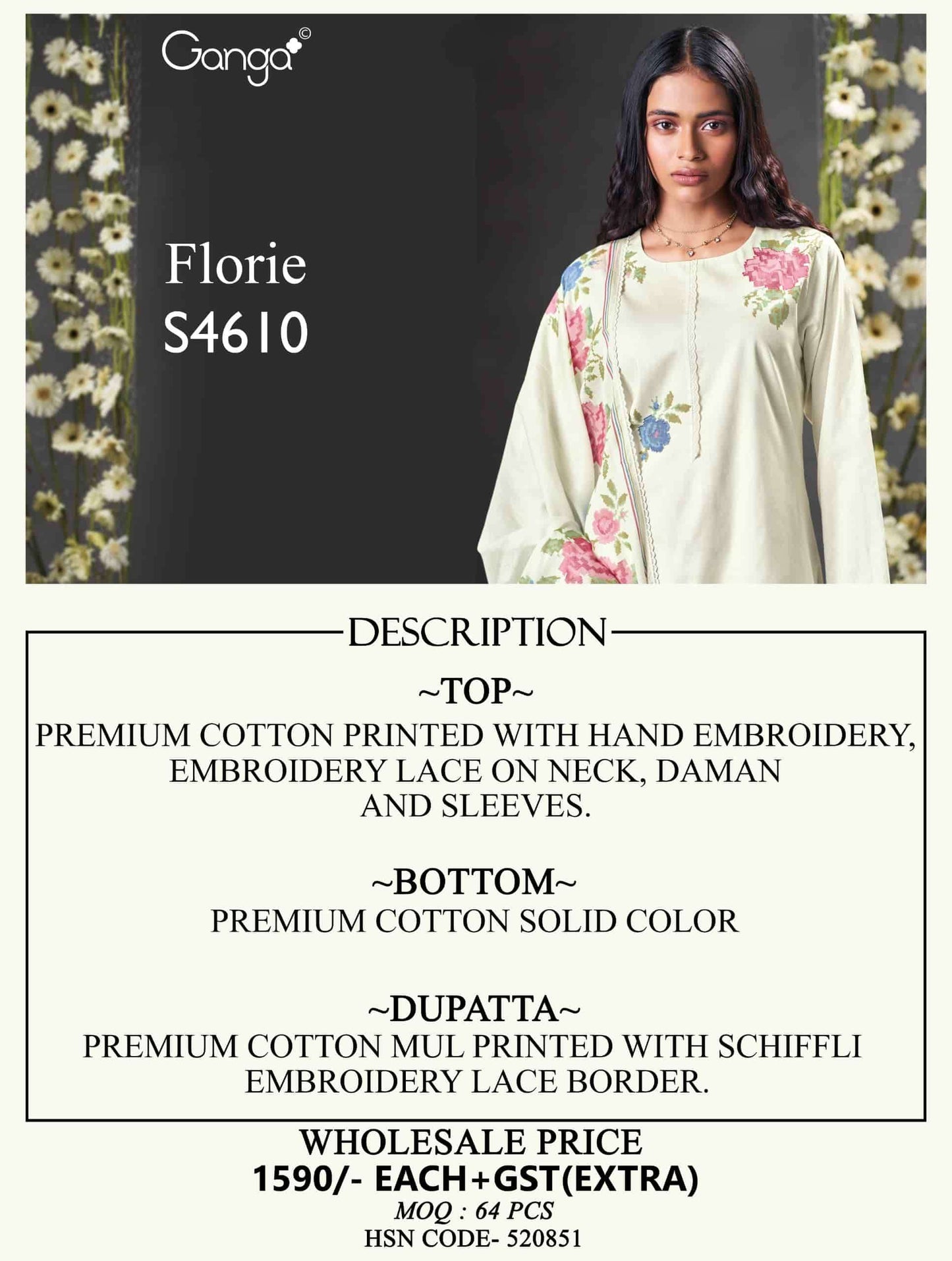 Ganga Fashion Florie 4610 - Amrah Wholesale