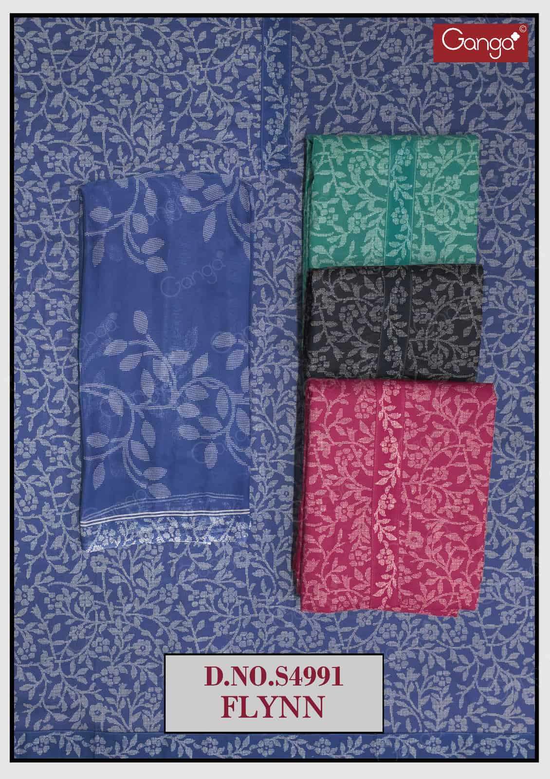 Ganga Fashion Fylnn 4991 Premium Cotton Dress Material - Amrah Wholesale