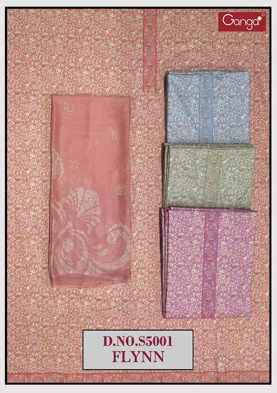 Ganga Fashion Fylnn 5001 Cotton Printed Dress Material - Amrah Wholesale