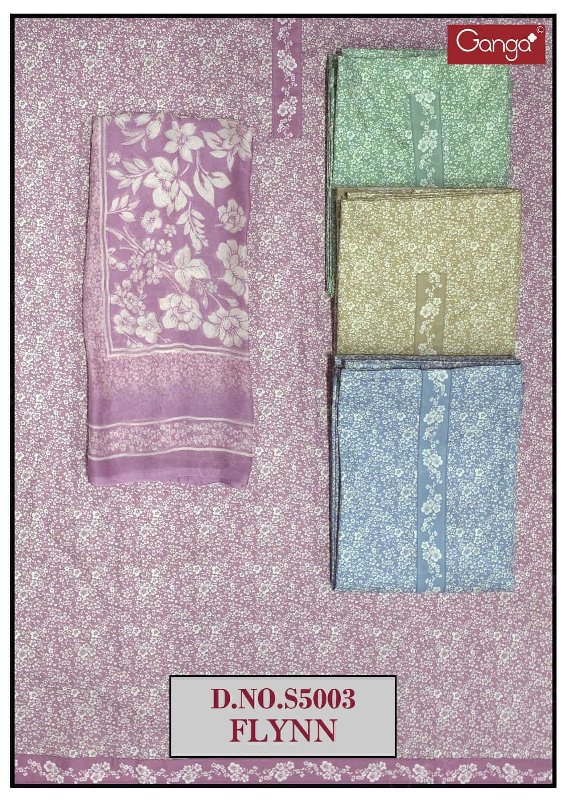 Ganga Fashion Fylnn 5003 Premium Cotton Dress Material - Amrah Wholesale