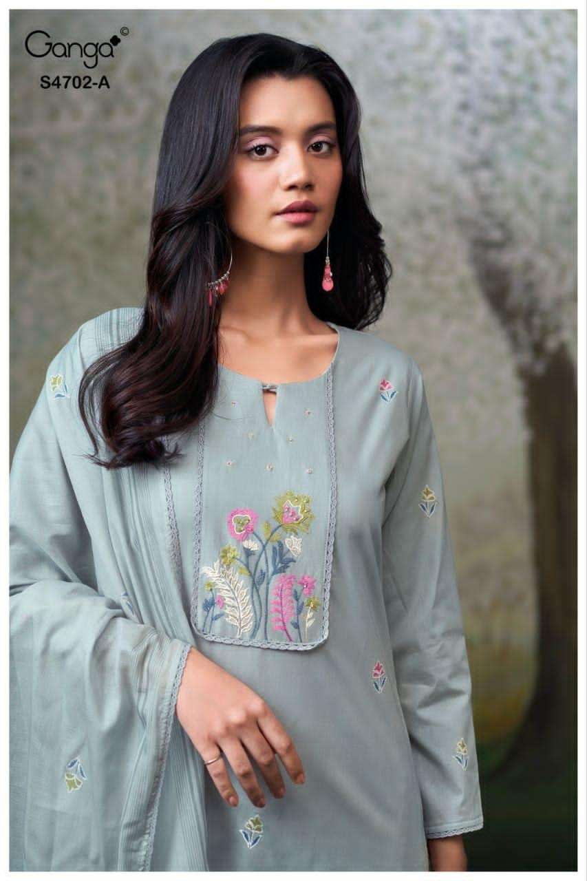 Ganga Fashion Garvika 4702 Premium Cotton Dress Material
