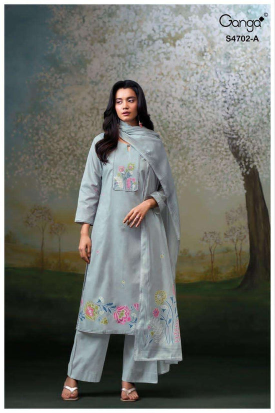 Ganga Fashion Garvika 4702 Premium Cotton Dress Material - Amrah Wholesale