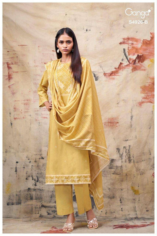 Ganga Fashion Garvya 4926 Premium Cotton Dress Material - Amrah Wholesale
