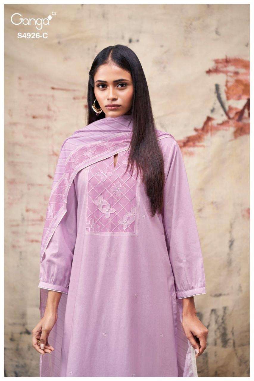 Ganga Fashion Garvya 4926 Premium Cotton Dress Material - Amrah Wholesale