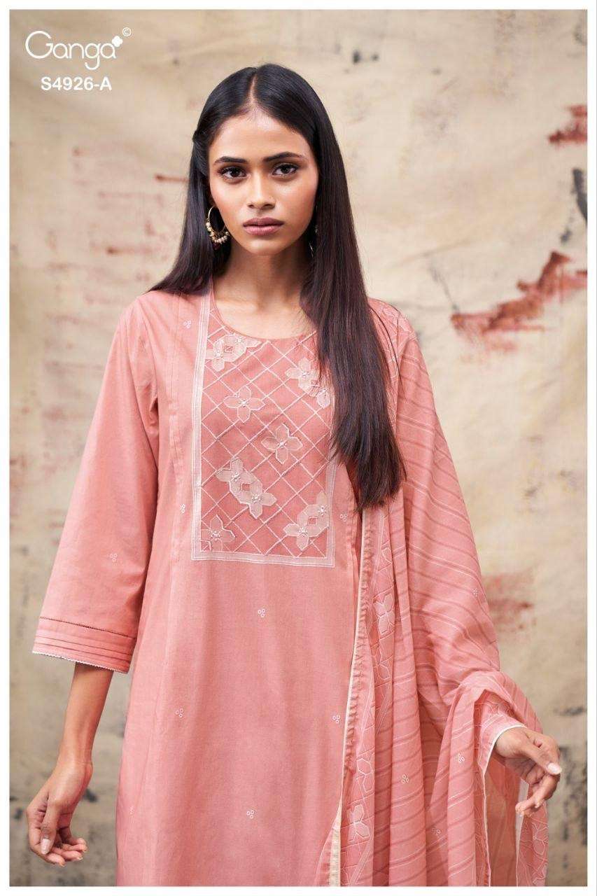 Ganga Fashion Garvya 4926 Premium Cotton Dress Material - Amrah Wholesale