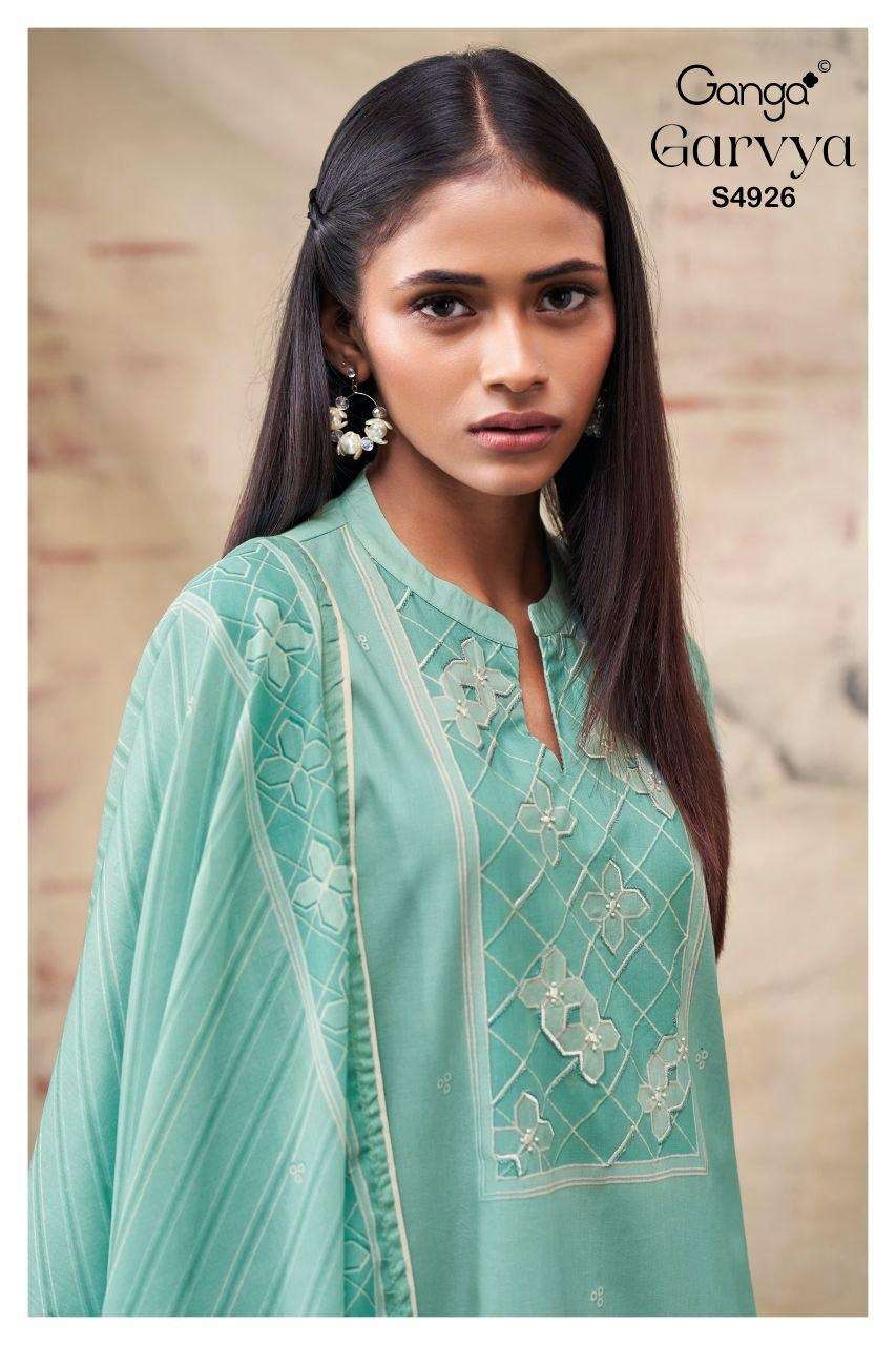 Ganga Fashion Garvya 4926 Premium Cotton Dress Material - Amrah Wholesale