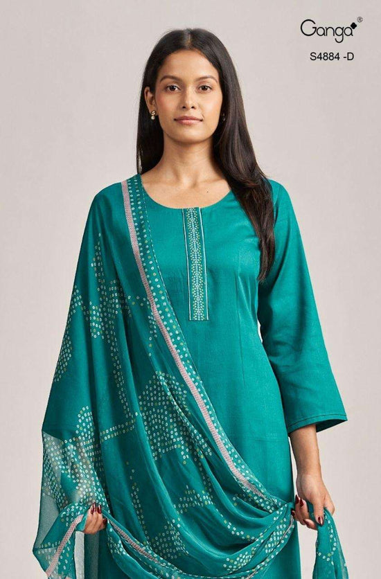 Ganga Fashion Gaura 4884 Pure Cotton Satin Dress Material