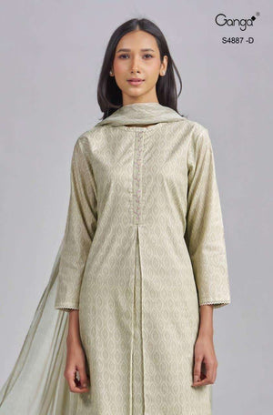 Ganga Fashion Gayana 4887 Embroidered Cotton Dress Material