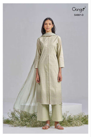 Ganga Fashion Gayana 4887 Embroidered Cotton Dress Material