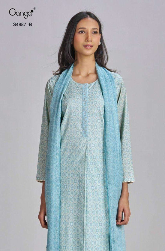 Ganga Fashion Gayana 4887 Embroidered Cotton Dress Material - Amrah Wholesale