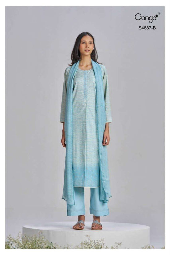 Ganga Fashion Gayana 4887 Embroidered Cotton Dress Material - Amrah Wholesale