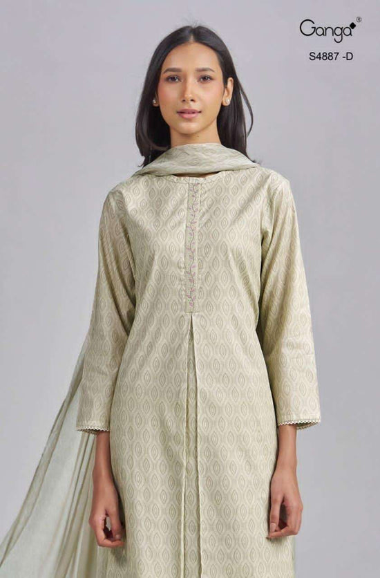 Ganga Fashion Gayana 4887 Embroidered Cotton Dress Material - Amrah Wholesale
