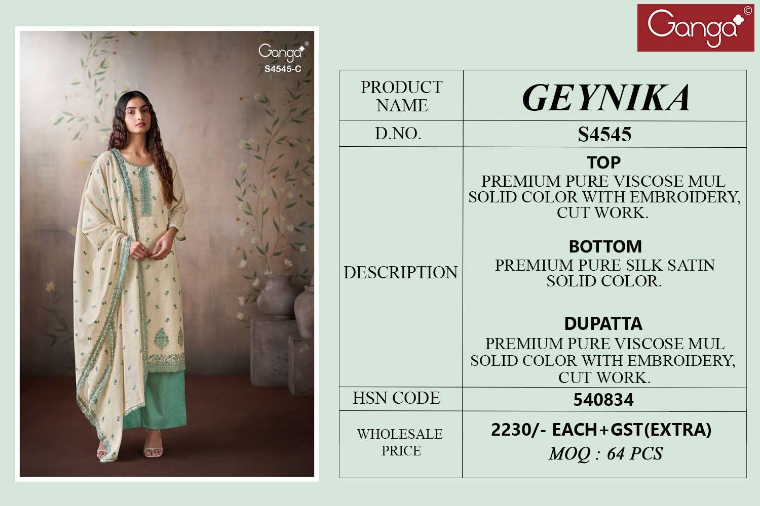 Ganga Fashion Geynika 4545