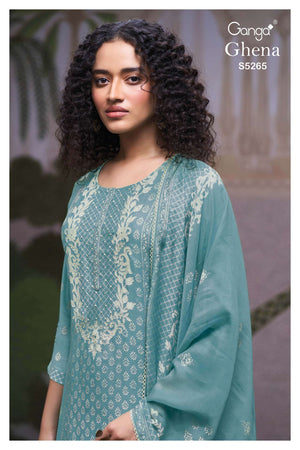 Ganga Fashion Ghena 5265 Premium Cotton Satin Dress Material