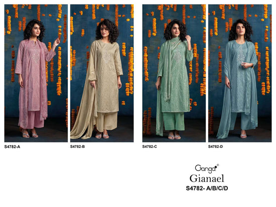 Ganga Fashion Gianael 4782 Cotton Printed Dress Material Wholesale - Amrah Wholesale