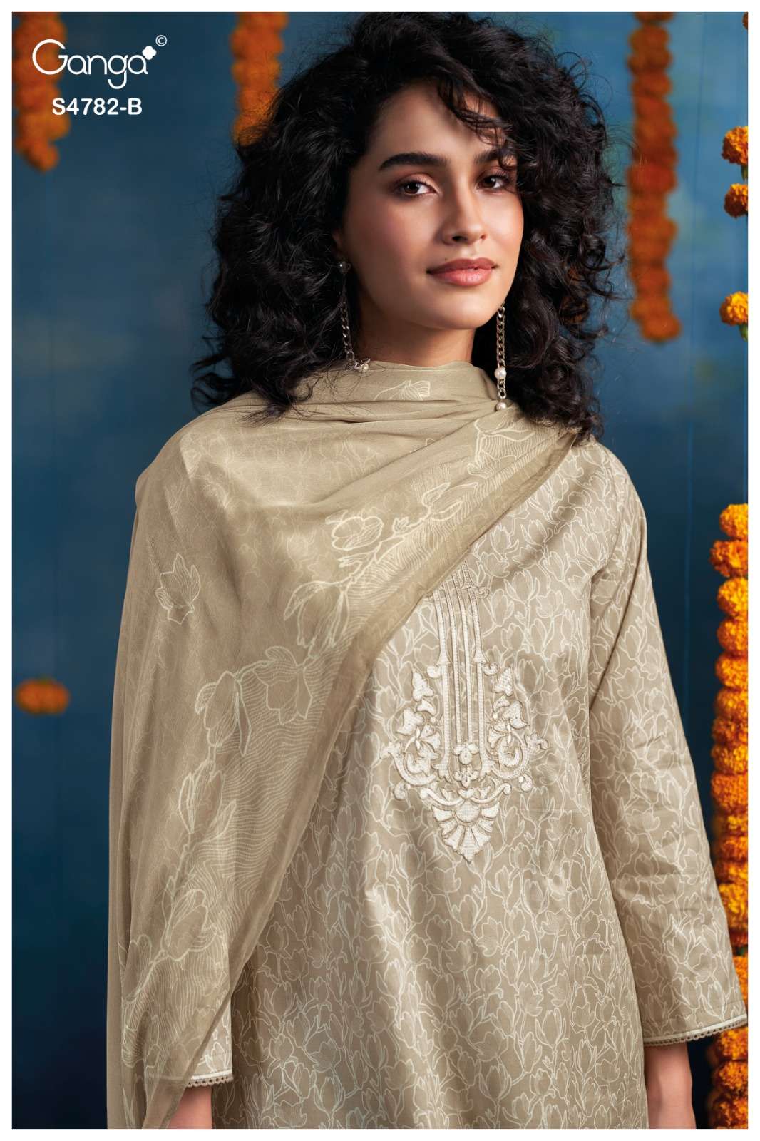 Ganga Fashion Gianael 4782 Cotton Printed Dress Material Wholesale