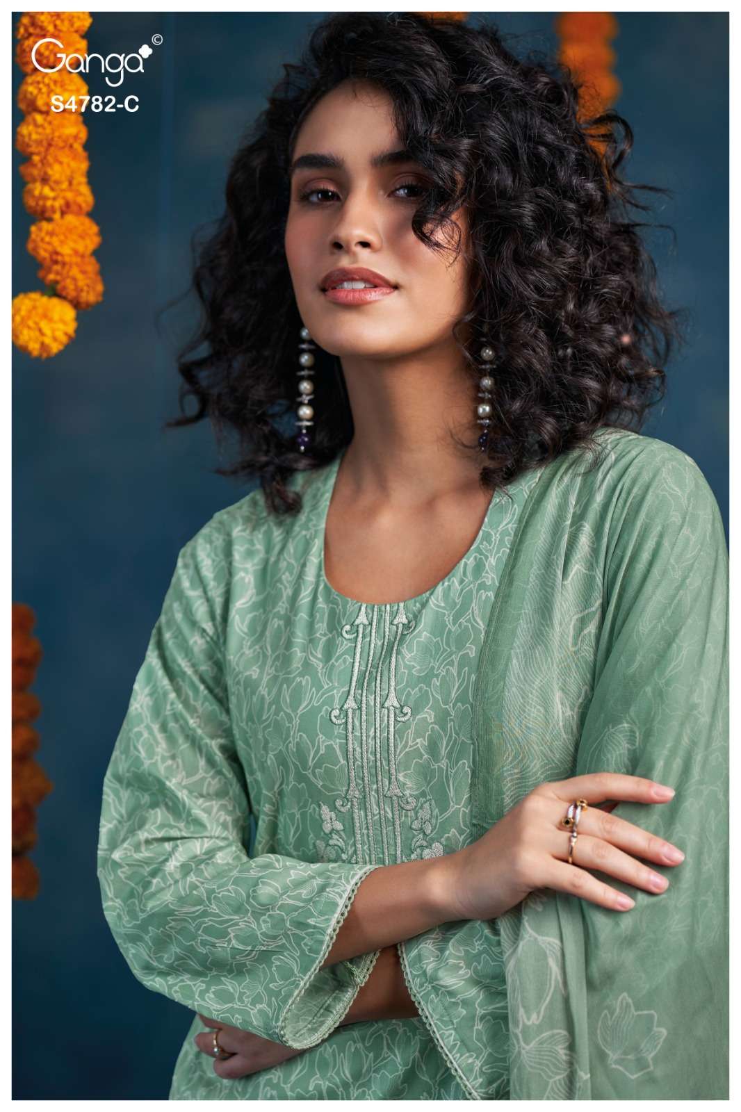 Ganga Fashion Gianael 4782 Cotton Printed Dress Material Wholesale - Amrah Wholesale