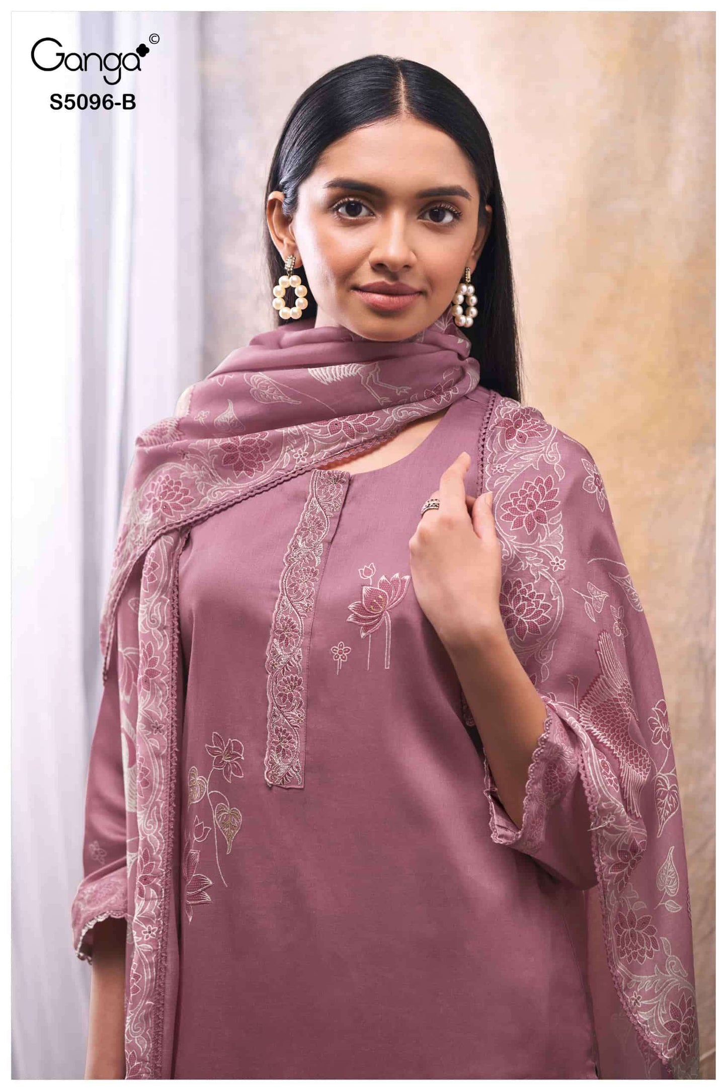 Ganga Fashion Gitisha 5096 Premium Cotton Satin Dress Material