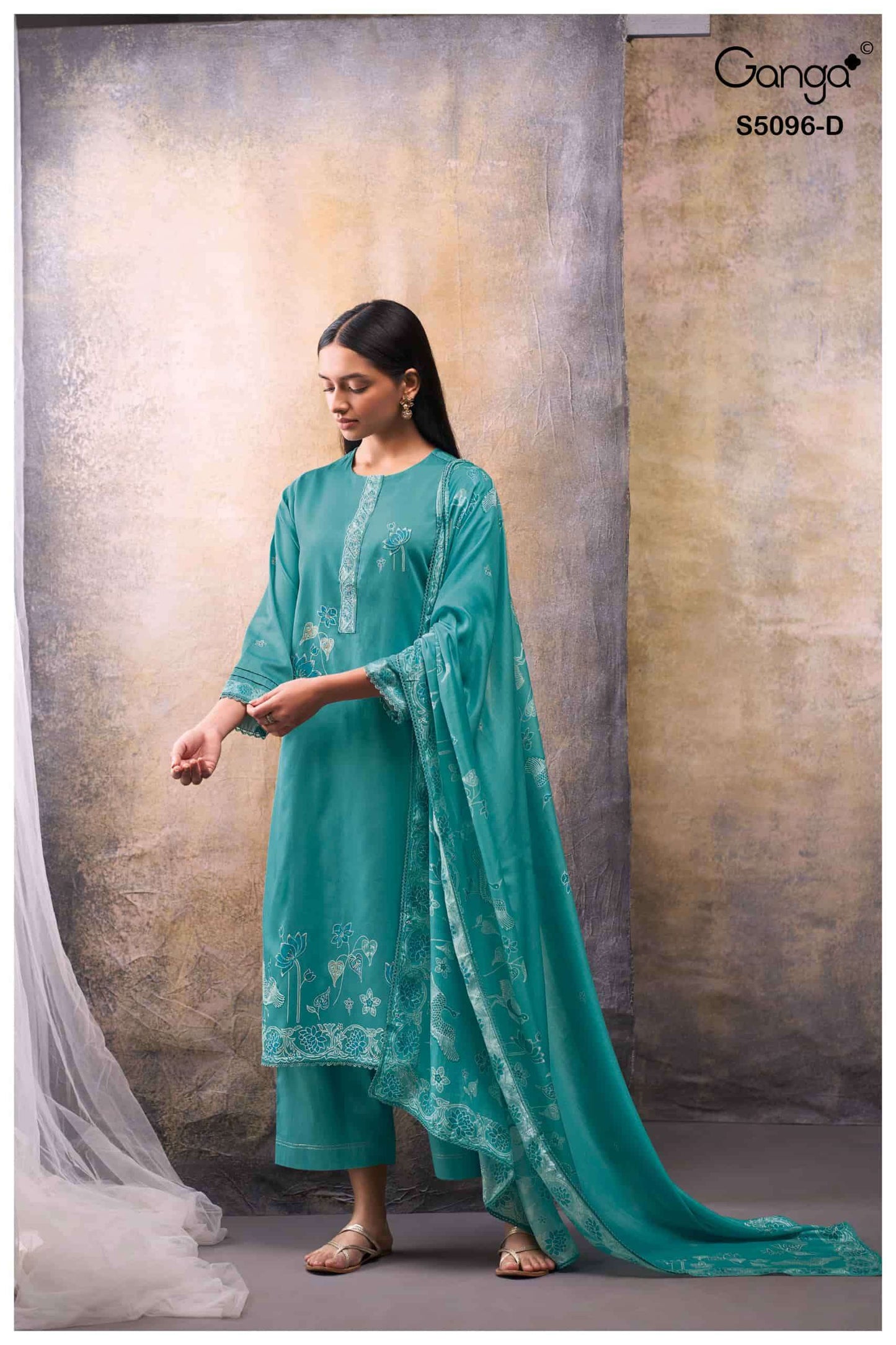 Ganga Fashion Gitisha 5096 Premium Cotton Satin Dress Material