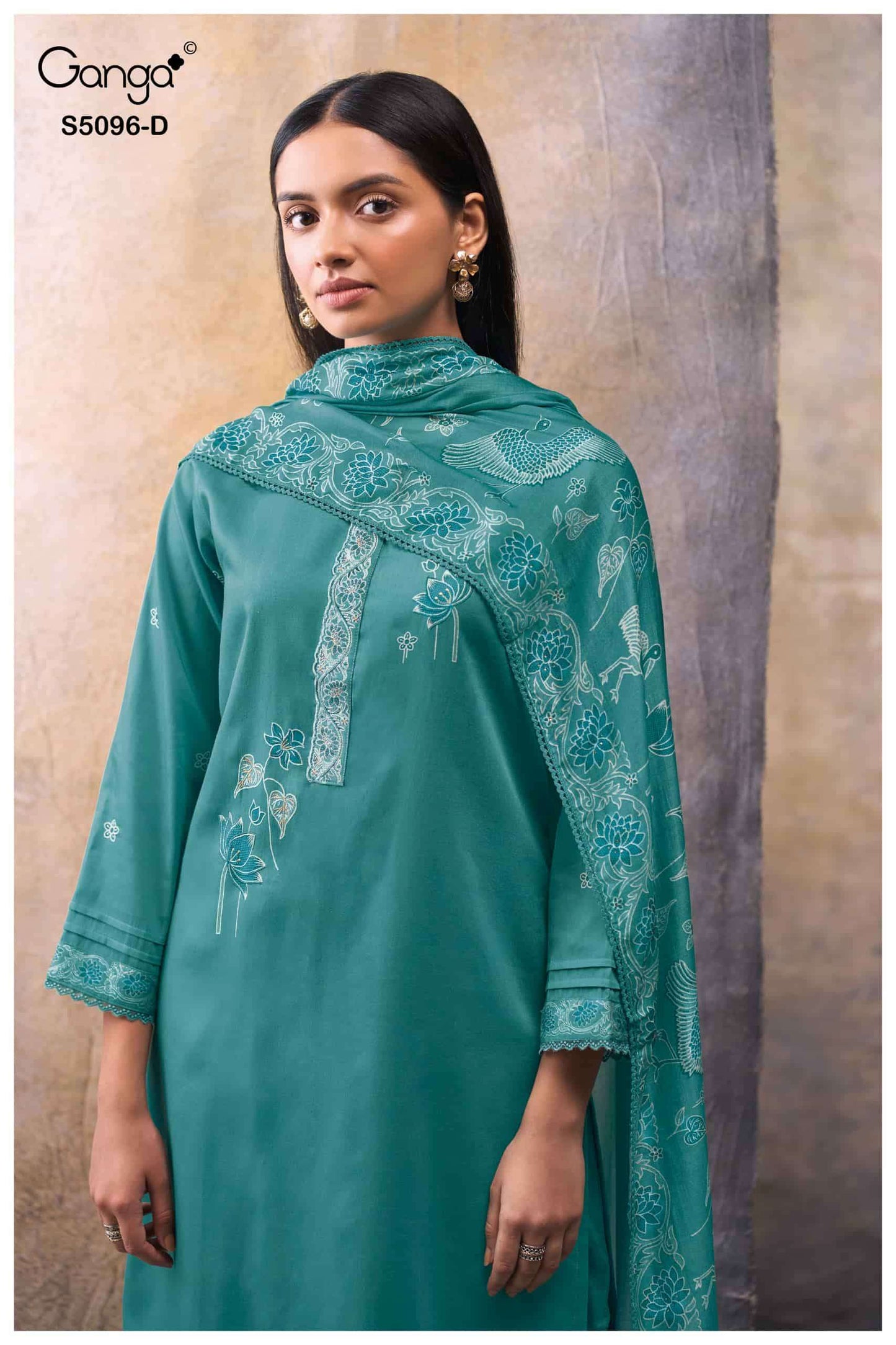 Ganga Fashion Gitisha 5096 Premium Cotton Satin Dress Material