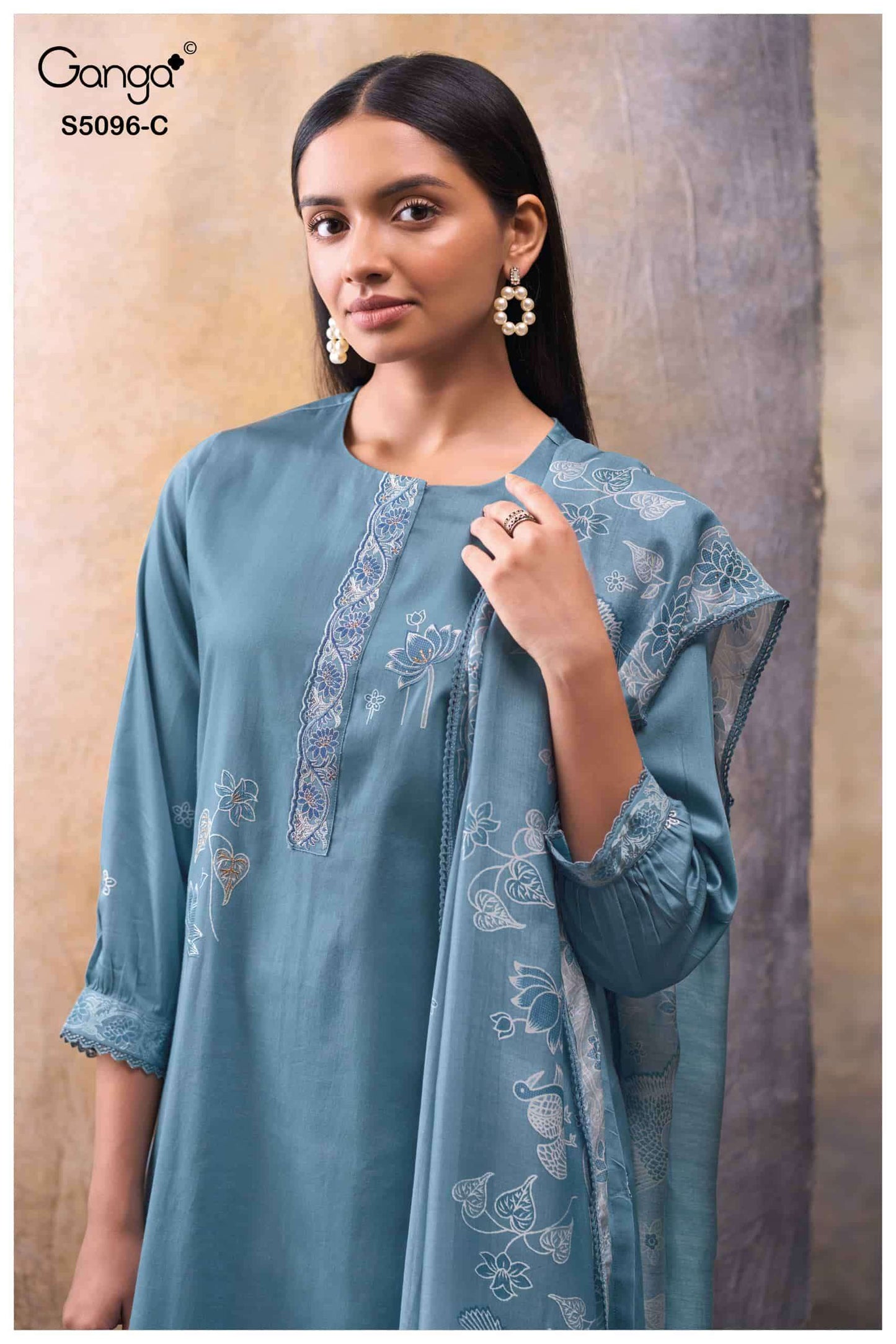 Ganga Fashion Gitisha 5096 Premium Cotton Satin Dress Material