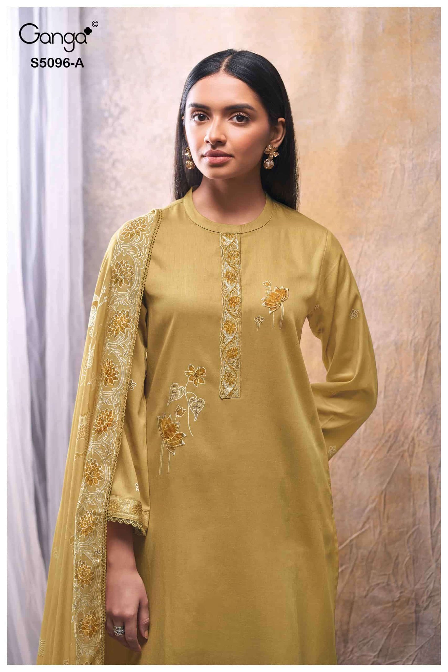 Ganga Fashion Gitisha 5096 Premium Cotton Satin Dress Material