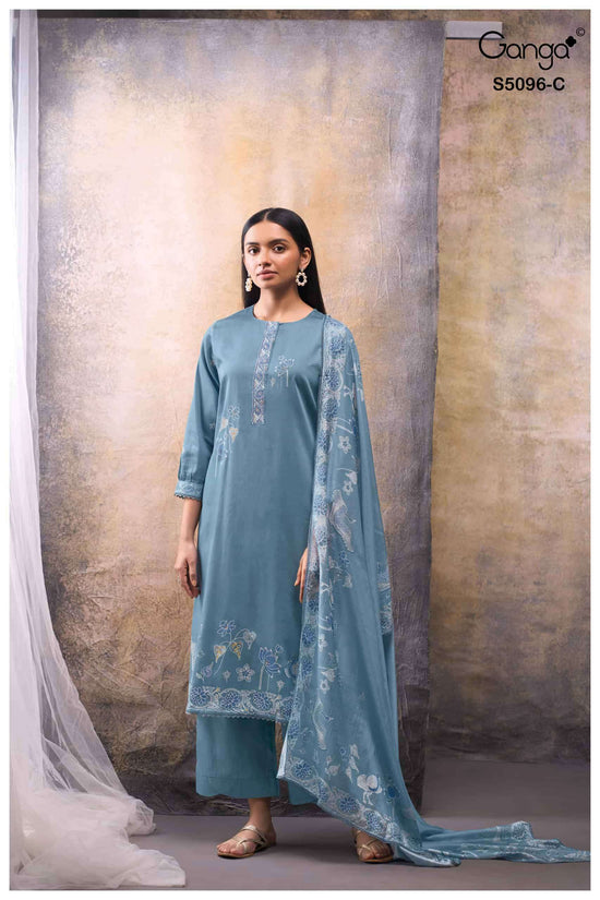 Ganga Fashion Gitisha 5096 Premium Cotton Satin Dress Material