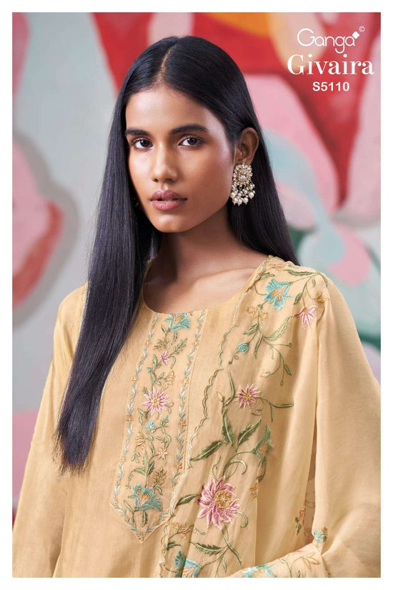Ganga Fashion Givaira 5110 Premium Bemberg Silk Dress Material