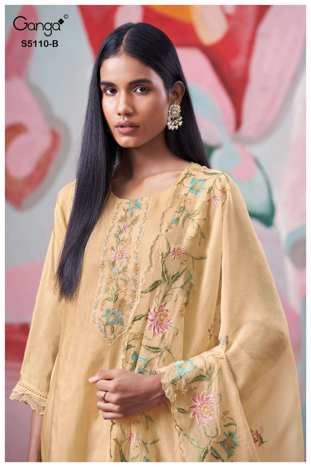 Ganga Fashion Givaira 5110 Premium Bemberg Silk Dress Material