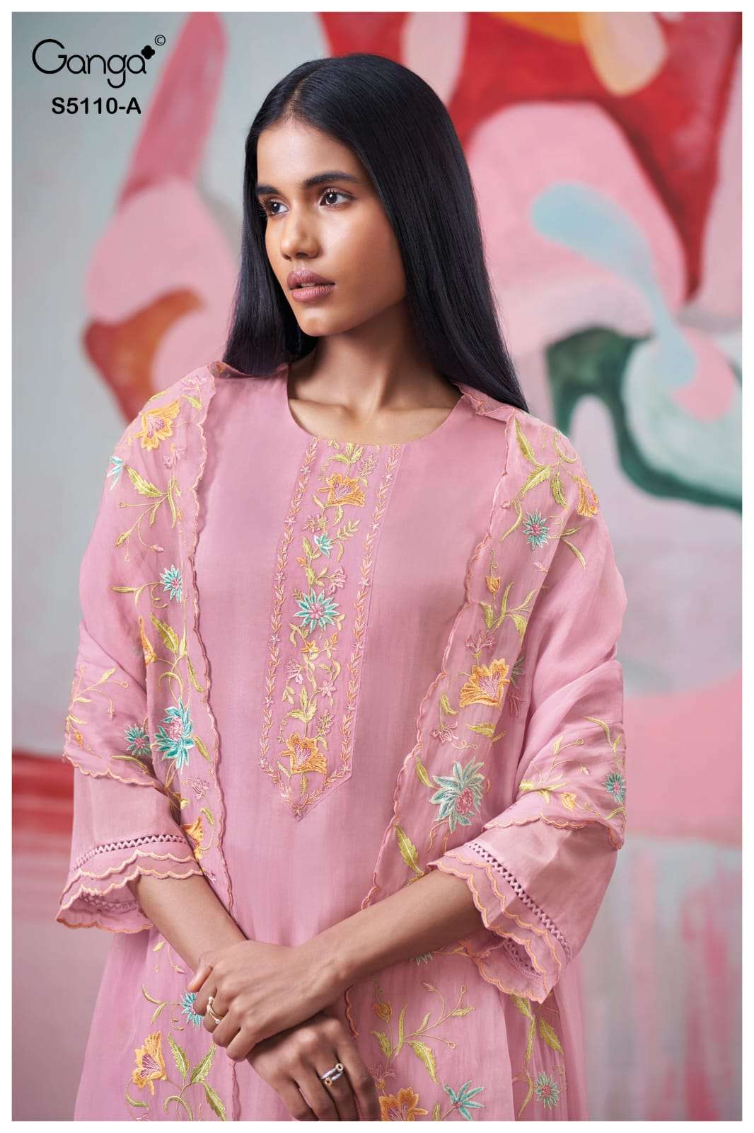 Ganga Fashion Givaira 5110 Premium Bemberg Silk Dress Material