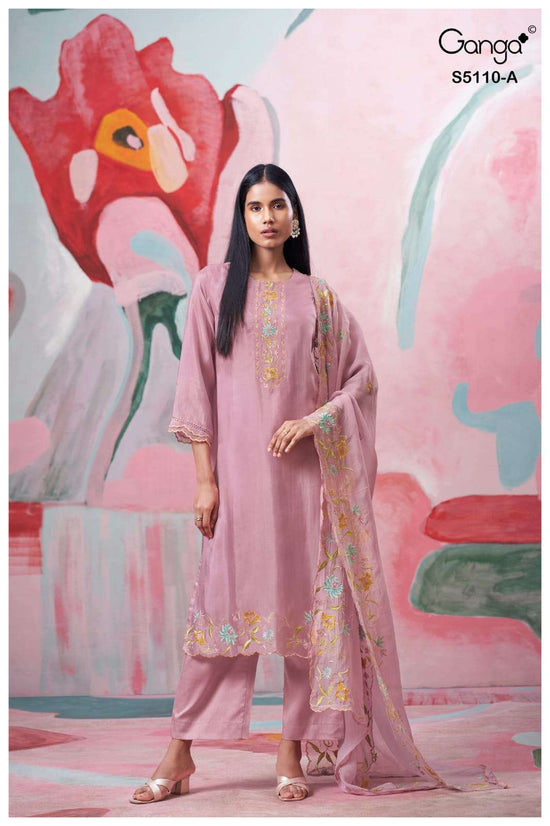 Ganga Fashion Givaira 5110 Premium Bemberg Silk Dress Material