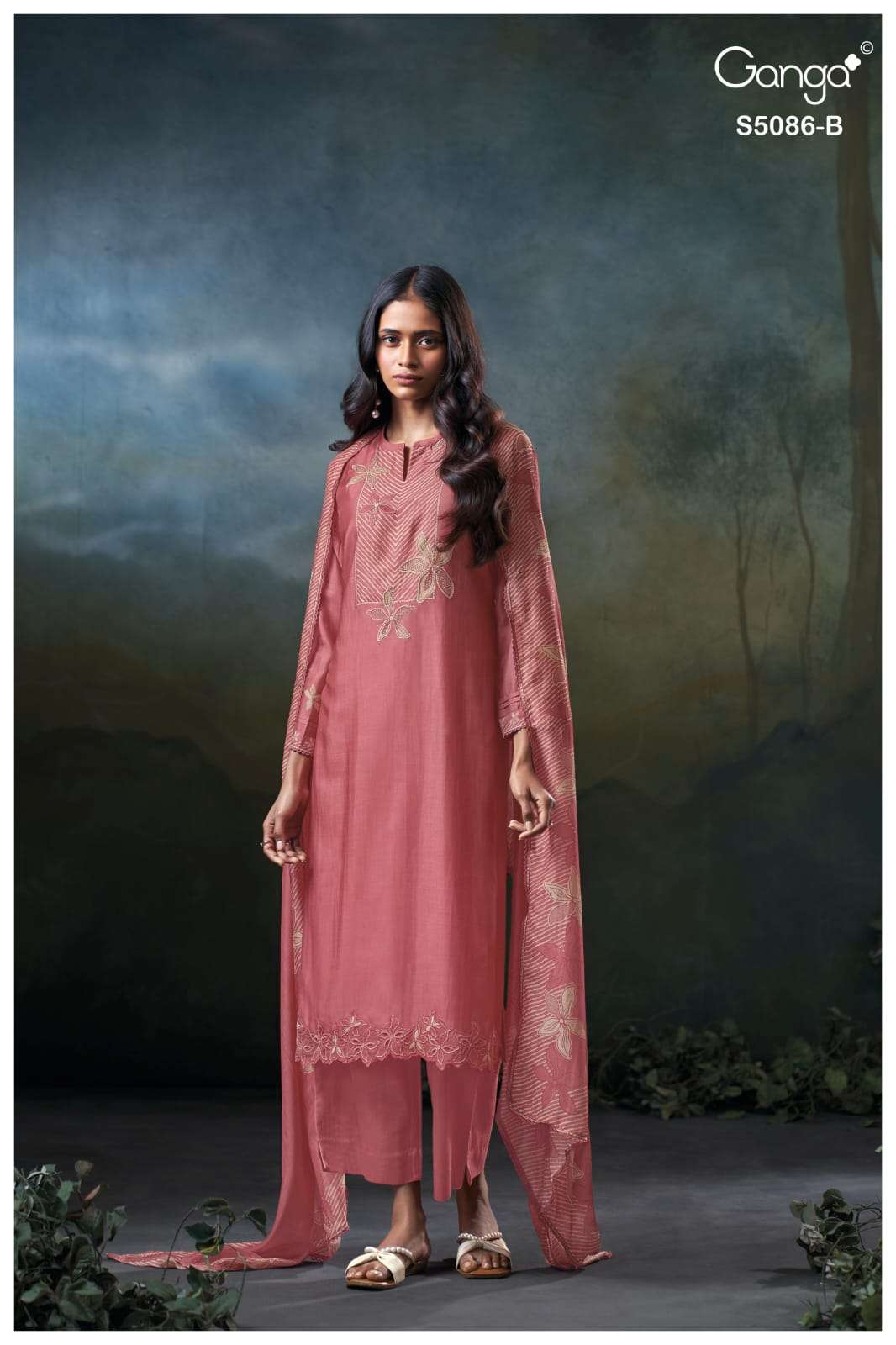 Ganga Fashion Givanna 5086 Bemberg Silk Dress Material