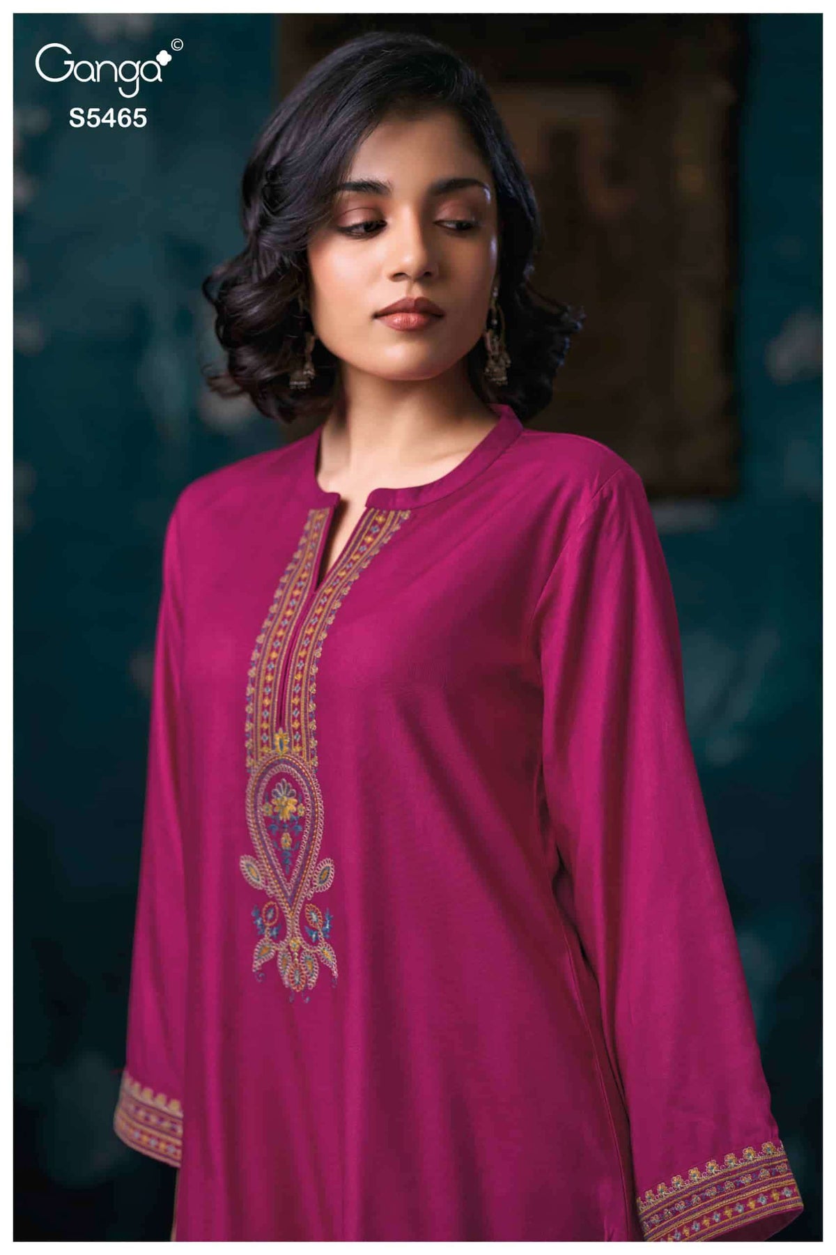 Ganga Fashion Givanta 5465 Pure Pashmina Embroidered Dress Material