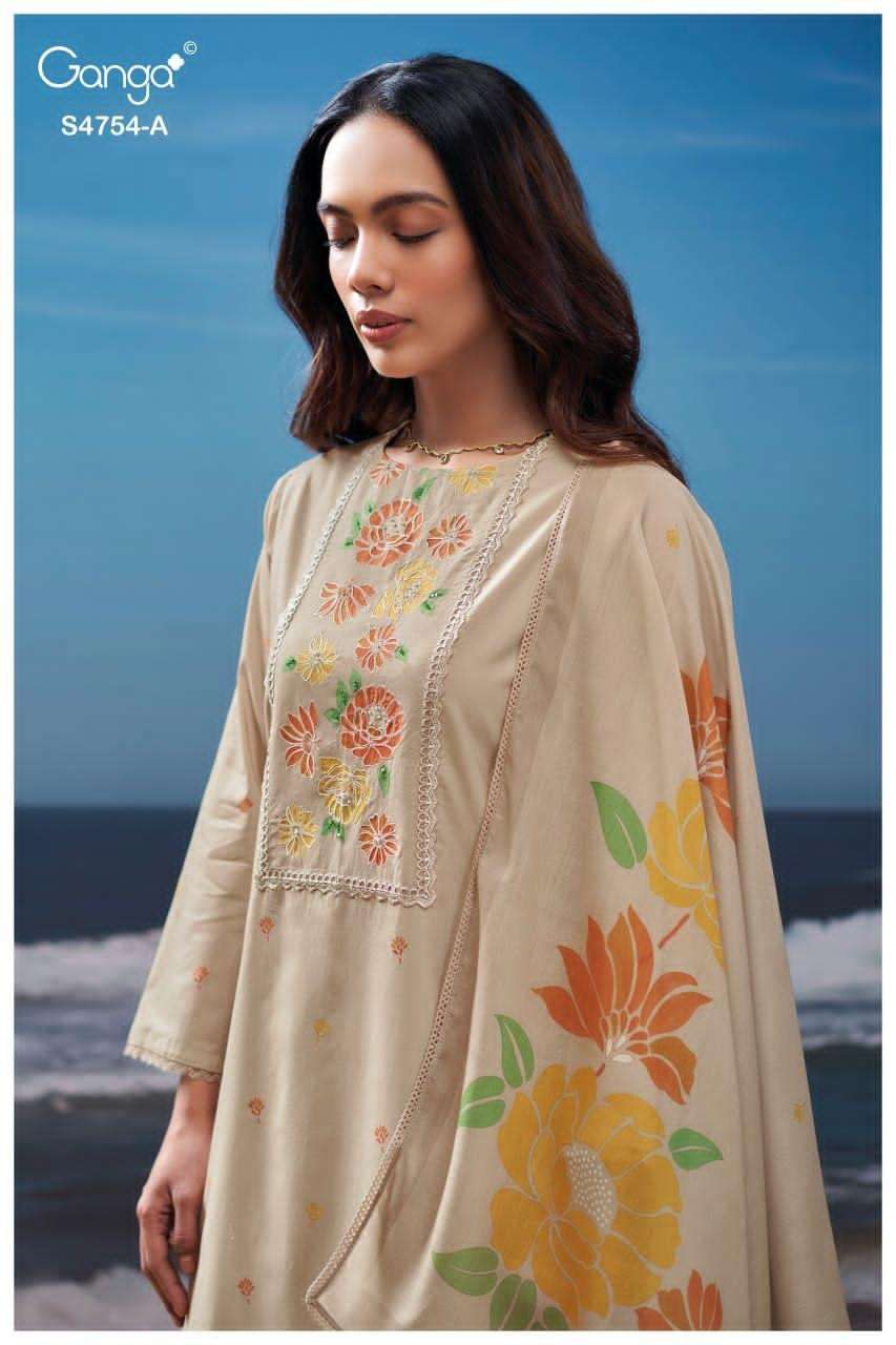 Ganga Fashion Gresmita 4754 Premium Cotton Pakistani Suit - Amrah Wholesale