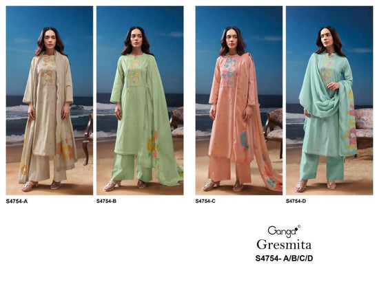 Ganga Fashion Gresmita 4754 Premium Cotton Pakistani Suit - Amrah Wholesale