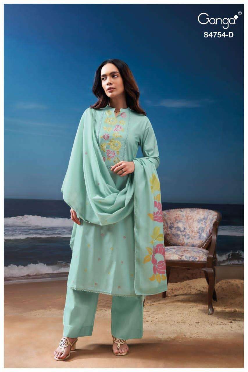 Ganga Fashion Gresmita 4754 Premium Cotton Pakistani Suit - Amrah Wholesale