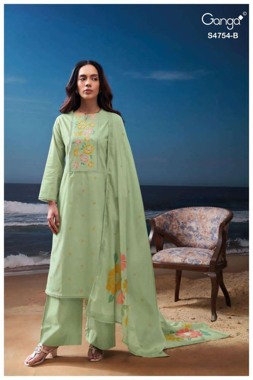 Ganga Fashion Gresmita 4754 Premium Cotton Pakistani Suit - Amrah Wholesale