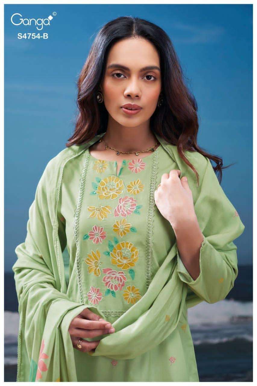 Ganga Fashion Gresmita 4754 Premium Cotton Pakistani Suit - Amrah Wholesale