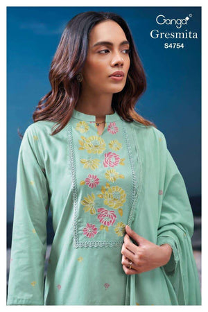 Ganga Fashion Gresmita 4754 Premium Cotton Pakistani Suit - Amrah Wholesale
