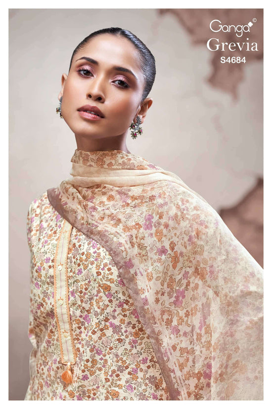 Ganga Fashion Grevia 4684 Cotton Printed Dress Material Wholesale