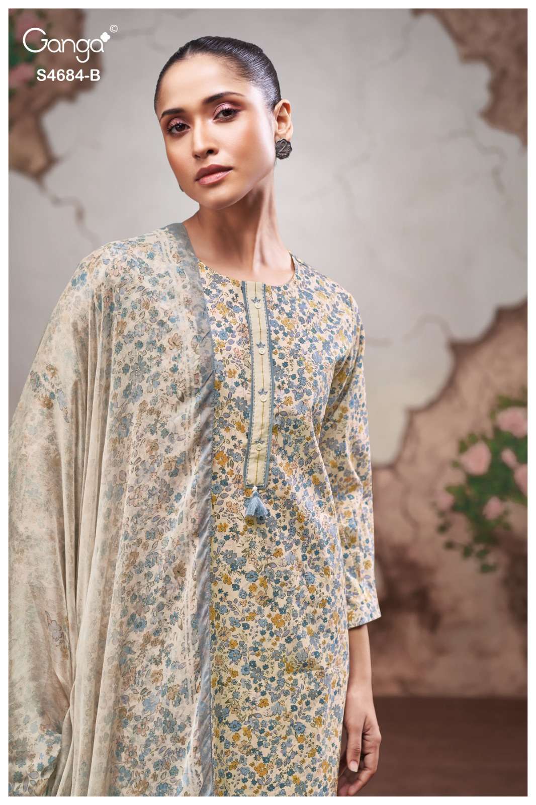 Ganga Fashion Grevia 4684 Cotton Printed Dress Material Wholesale