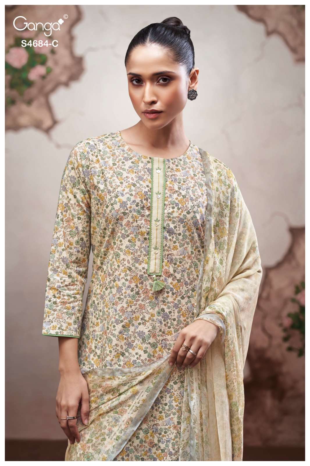 Ganga Fashion Grevia 4684 Cotton Printed Dress Material Wholesale